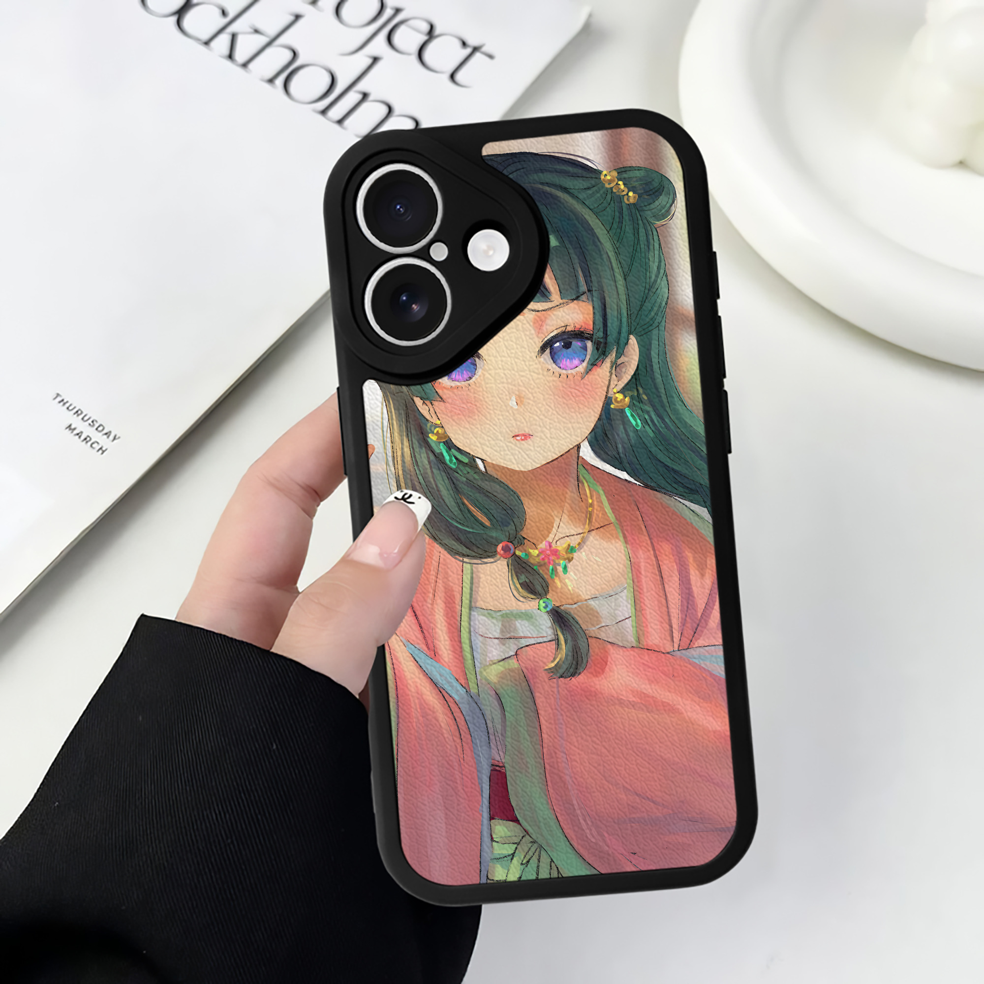 （画像用） 薬屋のひとりごと The Apothecary Diaries 【iPhone 16シリーズ対応】シリコンスマホケース（レザー調） 材質：シリコン